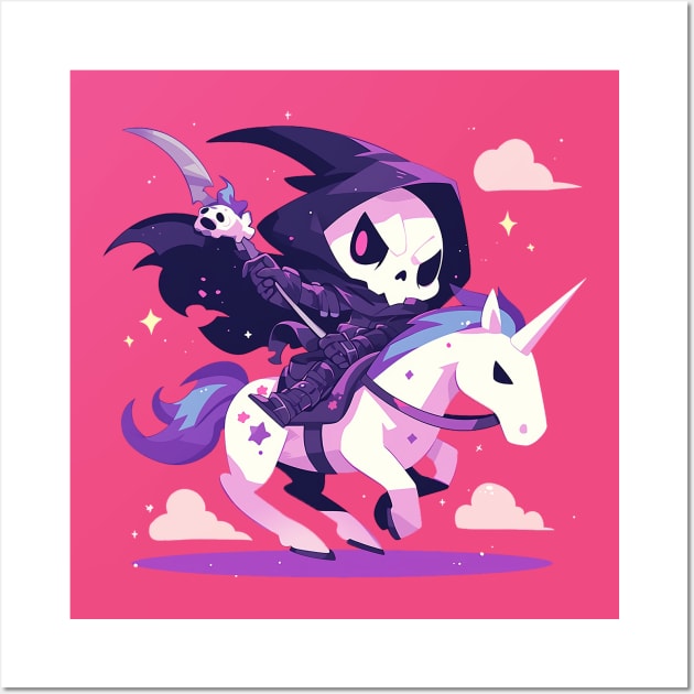 reaper on unicorn Wall Art by Stephanie Francoeur Art